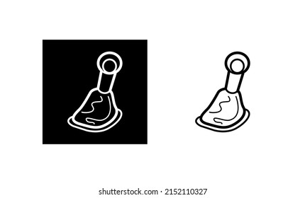Car gear set icon. Car gear shift, transmission part. Silhouette and linear original logo. Simple outline style sign icon. Vector illustration isolated on white background. EPS10.