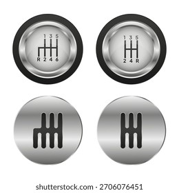 Car Gear Shift Vector Illustration