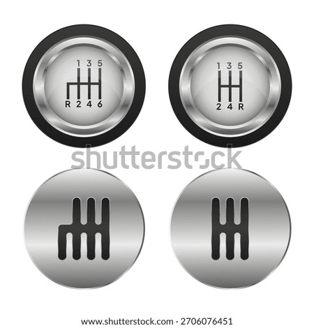Car Gear Shift Vector Illustration