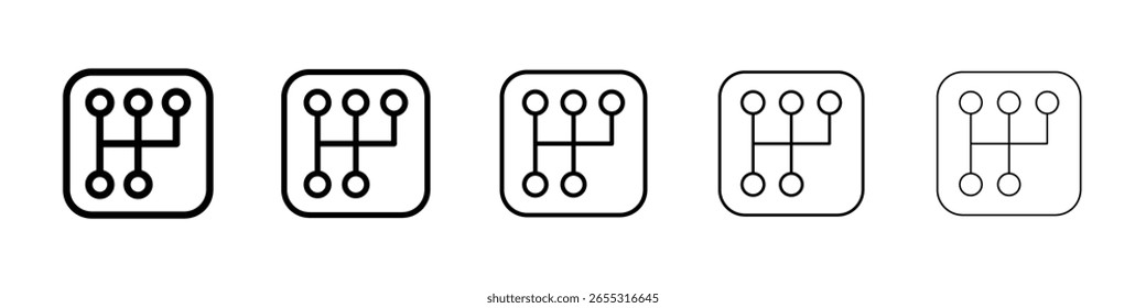 car gearbox icon filled flat sign concept for web design.