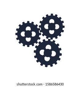 car gears assembly piece flat icon vector illustration design