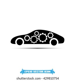Car gears icon vector illustration