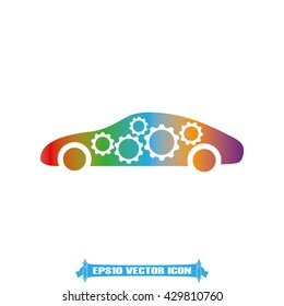 Car gears icon vector illustration