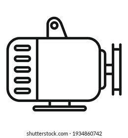 Car generator icon, outline style