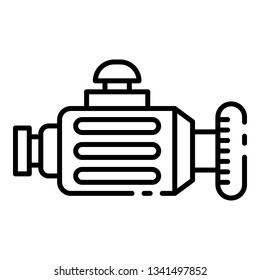 Car generator icon. Outline car generator vector icon for web design isolated on white background