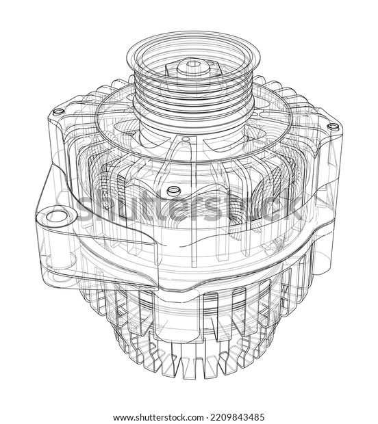 Car Generator Vector Rendering 3d Wireframe Stock Vector (Royalty Free ...