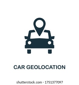 Car Geolocation icon. Simple element from carsharing collection. Creative Car Geolocation icon for web design, templates, infographics and more