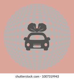 Car gift icon, vector design