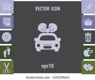 Car gift icon, vector design