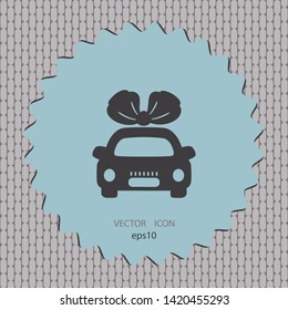 Car gift icon, vector design
