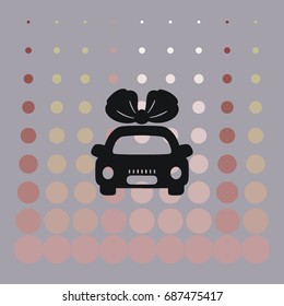 Car gift icon, vector design