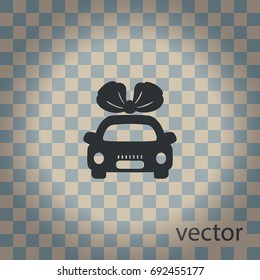 Car gift icon, vector design