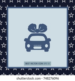Car gift icon, vector design