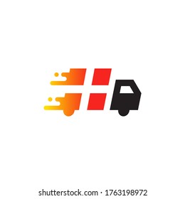 car and gift for package delivery logo design