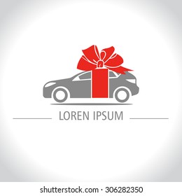 The Car As A Gift,vector Logo, Icon