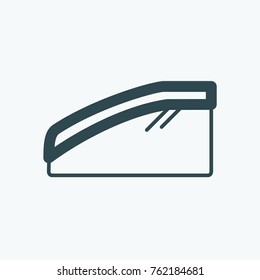 Car glass deflector vector icon
