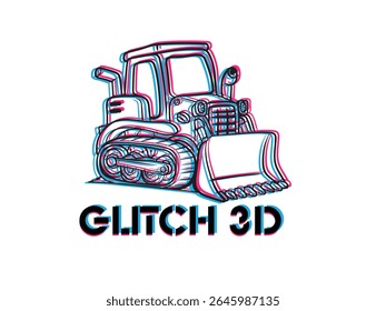 car glitch 3D object for kids education