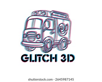 glitch del coche objeto 3D para la educación de los niños