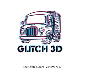car glitch 3D object for kids education