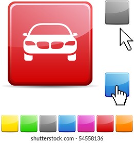Icono de la web brillante del coche.