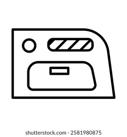 car glove compartment icon Black and white logo