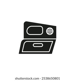 car glove compartment icon flat line symbol set.