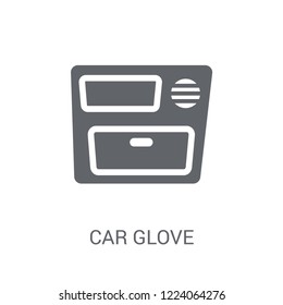 car glove compartment icon. Trendy car glove compartment logo concept on white background from car parts collection. Suitable for use on web apps, mobile apps and print media.