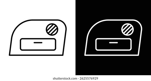 vetor de ícone de porta-luvas de carro para web e aplicativo móvel. Símbolo isolado.