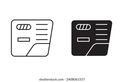 car glove compartment  outline icon collection or set. car door glove box Thin vector line art
