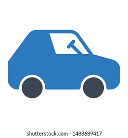 car glyph colour vector icon