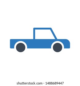 car glyph colour vector icon