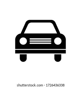 Car with glyph icon illustration