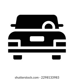car glyph icon illustration vector graphic
