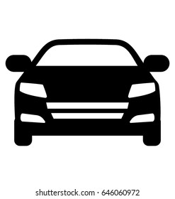 Car Glyph Vector Icon