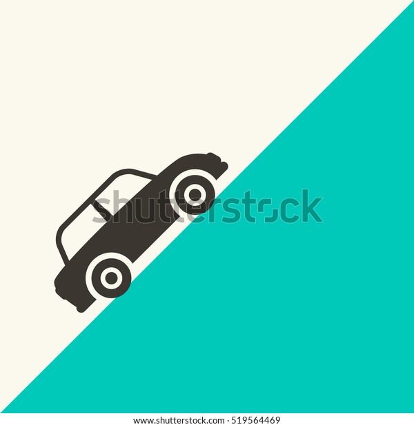 Car Going Hill Vector Stock Vector (Royalty Free) 519564469 | Shutterstock