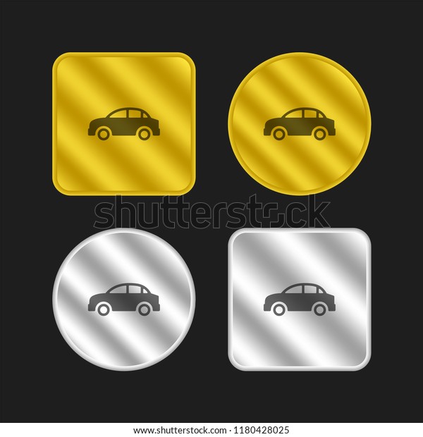 Car gold\
and silver metallic coin logo icon\
design