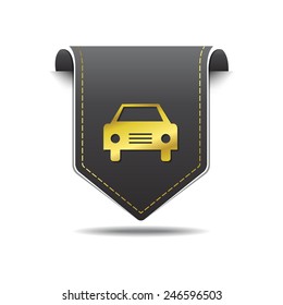 Car golden Vector Icon Design
