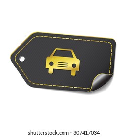 Car golden Vector Icon Design