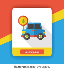 car GPS flat icon