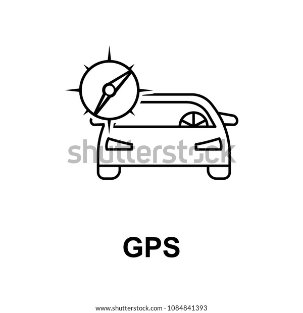 car gps icon. Element of car repair for\
mobile concept and web apps. Detailed  icon can be used for web and\
mobile. Premium icon on white\
background