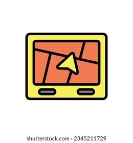 Car Gps Icon Vector Illustration