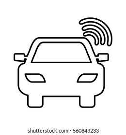car with gps service vector illustration design