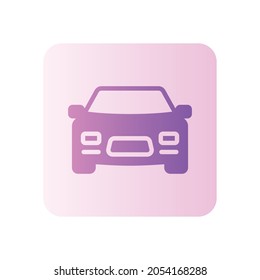 icono de gradiente de coche aislado en fondo blanco
