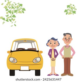 car and grandpa and grandma