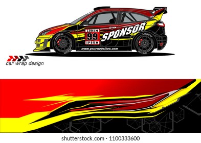 
car graphic background vector. abstract racing livery design for vehicle vinyl wrap 
