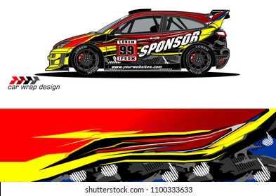 
car graphic background vector. abstract racing livery design for vehicle vinyl wrap 
