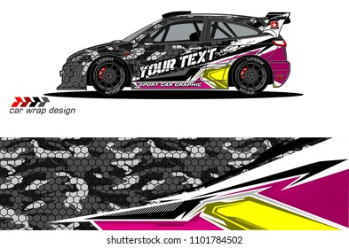 car graphic background vector. abstract racing livery design for vehicle vinyl wrap 