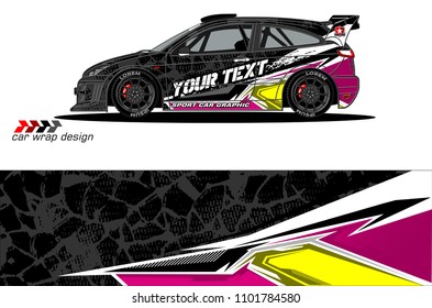 car graphic background vector. abstract racing livery design for vehicle vinyl wrap 