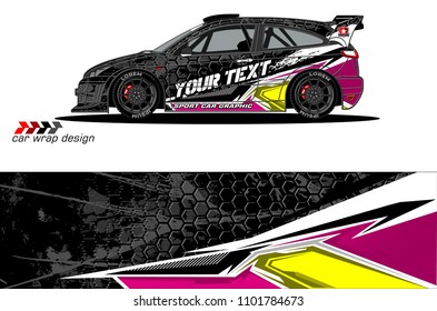 car graphic background vector. abstract racing livery design for vehicle vinyl wrap 