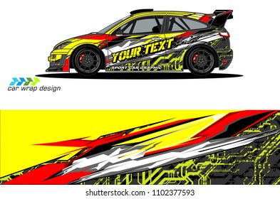 
car graphic background vector. abstract racing livery design for vehicle vinyl wrap 